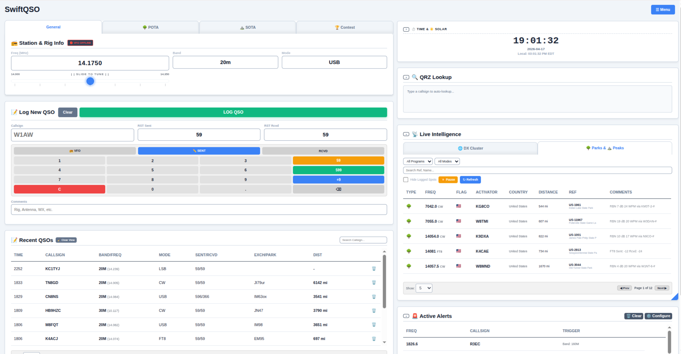 SwiftQSO Dashboard